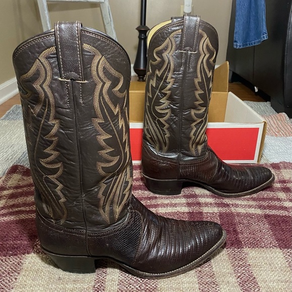 Vintage Justin Iguana leather Cowboy boots - Picture 2 of 16